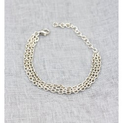 Cockring chaîne forçat ovale argent massif réglable 