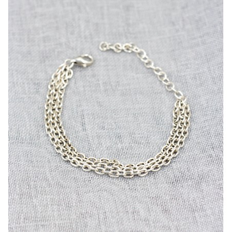 Cockring chaîne forçat ovale argent massif réglable 