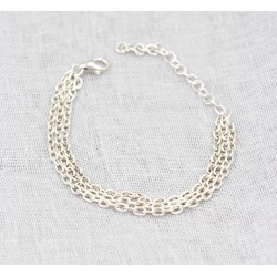 Cockring chaîne forçat ovale argent massif réglable 