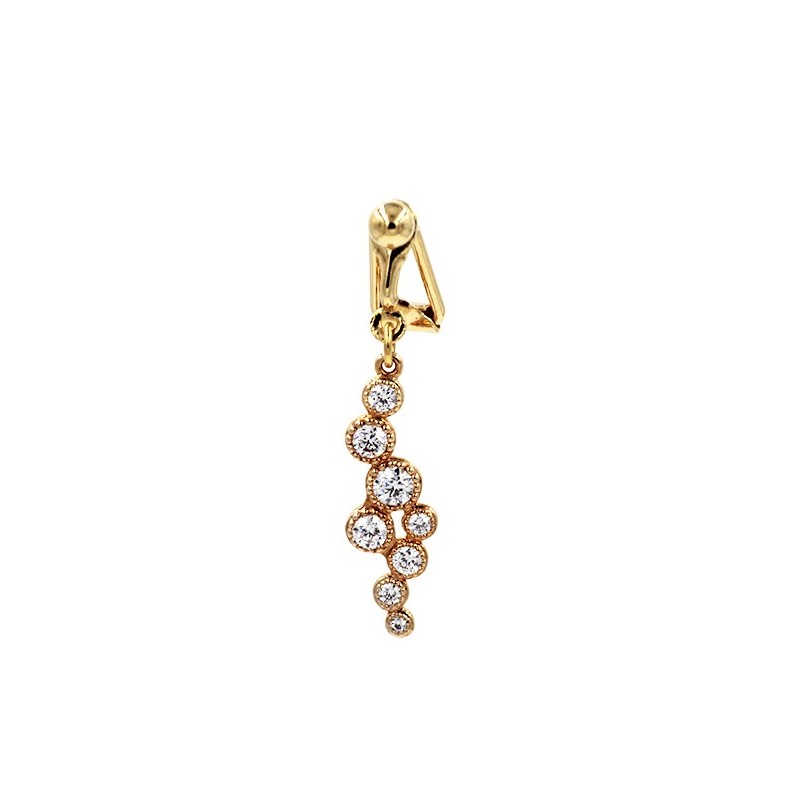 Clip Nombril Plaqué Or Grappe Cristal Clip Nombril Plaqué Or Grappe Cristal