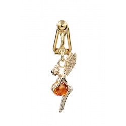 Faux piercing nombril plaqué or Fée AMBRE