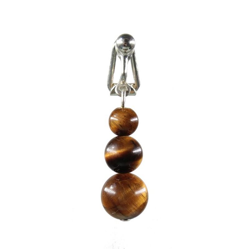 Clip nombril plaqué argent oeil de tigre Clip nombril plaqué argent oeil de tigre