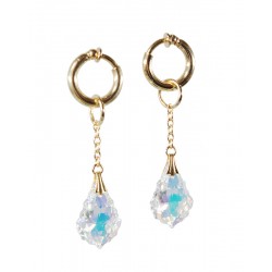Anneaux intime Plaqué Or cristal baroque aurore boréale
