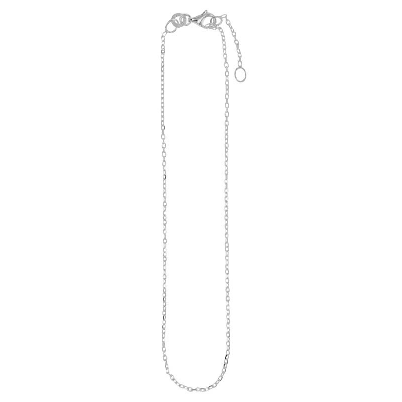 Chaîne de cheville maille forçat en argent massif Chaîne de cheville maille forçat en argent massif