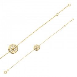 Bracelet minimal forme spirale Plaqué or