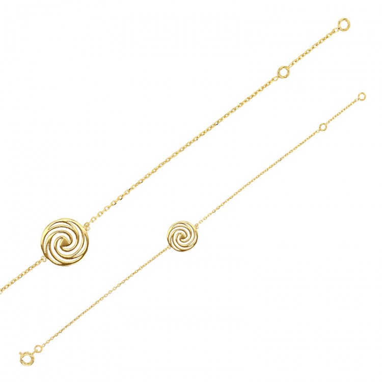 Bracelet minimal forme spirale Plaqué or Bracelet minimal forme spirale Plaqué or