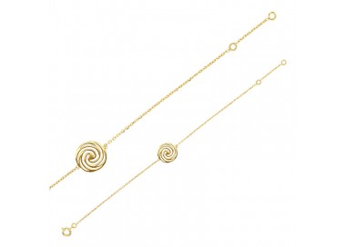 Bracelet minimal forme spirale Plaqué or