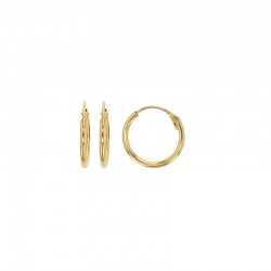 créole plaqué or 18 carats diamètre 14 mm fil rond 1,5 mm