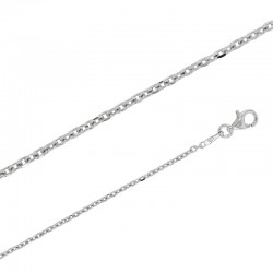 Chaînes argent maille forçat diamantée 1.55 mm de large et 45 cm de long