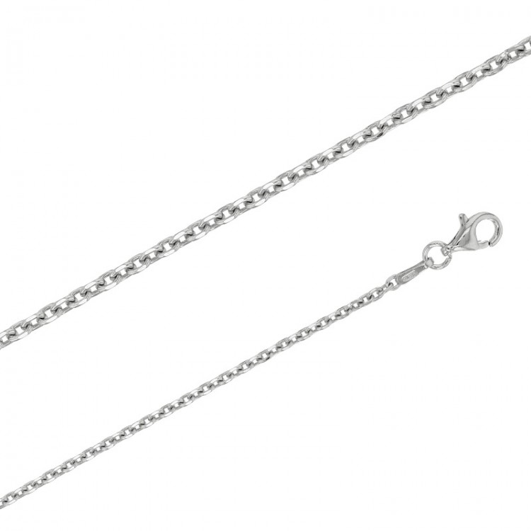 Chaînes argent maille forçat diamantée 1.7 mm de large et 42 cm de long Chaînes argent maille forçat diamantée 1.7 mm de large et 42 cm de long