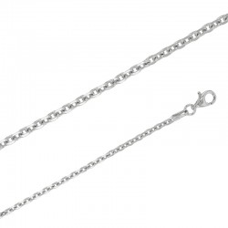 Chaînes argent maille forçat diamantée 2.10 mm de large et 45 cm de long