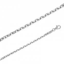Chaînes argent maille forçat diamantée 2.70 mm de large et 55 cm de long