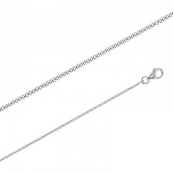 Chaîne maille Gourmette Diamantée 4 faces 42 cm et 1 mm de large 