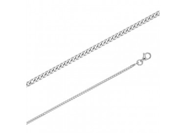 Chaîne maille Gourmette Diamantée argent de 55 cm et 1.75 mm de large