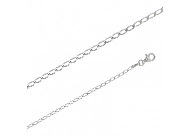 Chaîne maille Cheval argent massif 1.67 mm de large et 45 cm long 