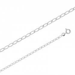 Chaîne maille Cheval argent 2.20 mm de large et 50 cm long 