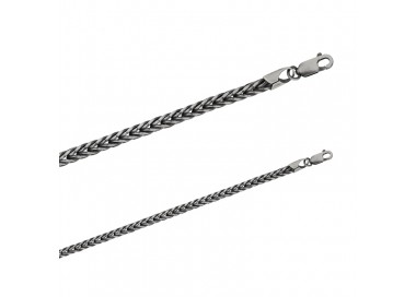 Bracelet homme maille fantaisie en argent vieilli