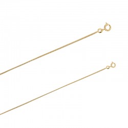 Chaîne maille serpent ronde plaqué or de 1.1 mm de large et 42 cm de long
