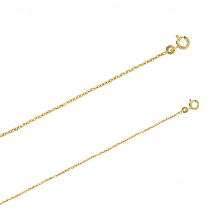 Chaîne plaqué or rose maille forçat diamantée 1.8 mm de large et 60 cm de long