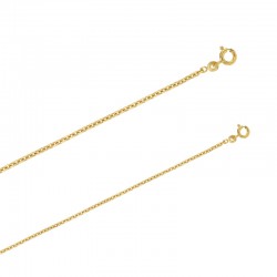 Chaîne plaqué or maille forçat diamantée 2 mm de large et 55 cm de long