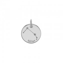 Pendentif argent platiné zodiaque constellations Bélier