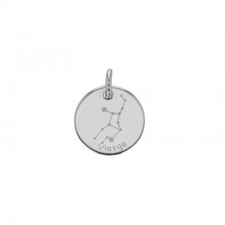 Pendentif argent platiné zodiaque constellations Vierge