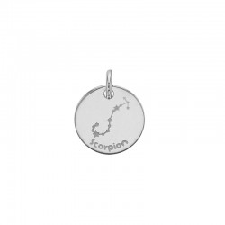 Pendentif argent platiné zodiaque constellations Scorpion