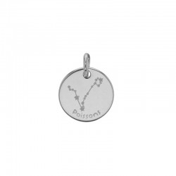 Pendentif argent platiné zodiaque constellations Poisson