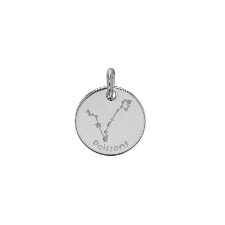 Pendentif argent platiné zodiaque constellations Poisson Pendentif argent platiné zodiaque constellations Poisson