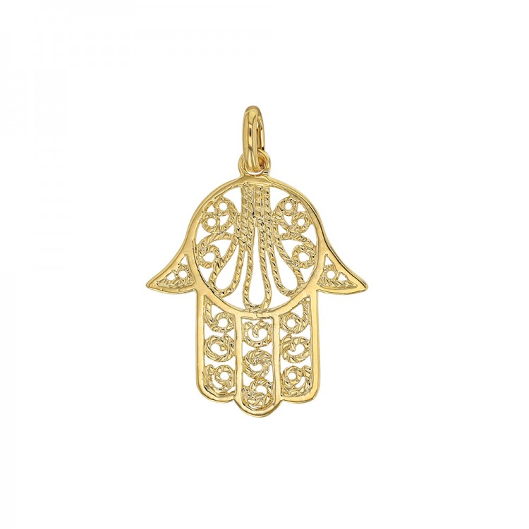 pendentif main de Fatma plaqué or pendentif main de Fatma plaqué or