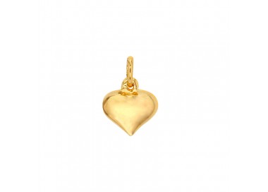 Pendentif coeur bombé Plaqué or