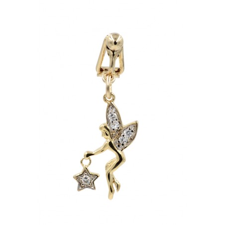 Clip nombril fée plaqué or petite étoile