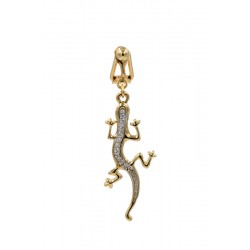 clip nombril plaqué or salamandre avec oxydes de zirconium