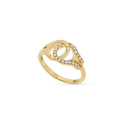 Bague plaqué or 18 carats menotte