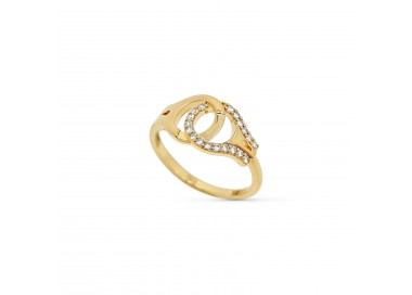 Bague plaqué or 18 carats menotte