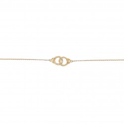 Bracelet fin menotte plaqué or 18 carats