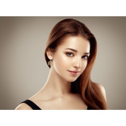 clous d'oreille arbre de vie et oxydes de zirconium