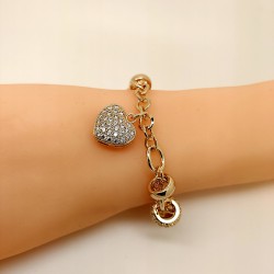 Bracelet plaqué or coeur