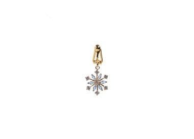 clip nombril plaqué or flocon de neige