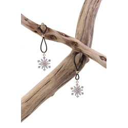 Bijoux de seins non percé plaqué or Flocon de neige