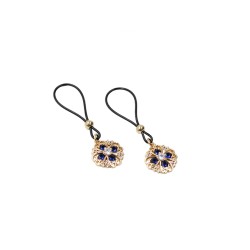Bijoux seins non percé plaqué or 4 coeurs