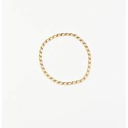 Cockring 65 mm grande taille plaqué or chaîne gourmette