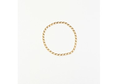 Cockring 65 mm grande taille plaqué or chaîne gourmette