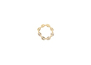 Bague pénis grain de café plaqué or 30 mm de diamètre