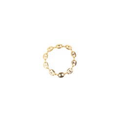 Bague de pénis plaqué or chaîne grain de café de 40 mm
