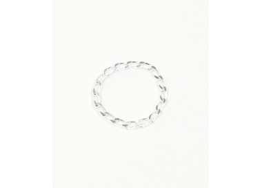 Alliance de verge maille gourmette de 40 mm plaqué Argent