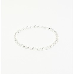 Cockring plaqué Argent chaîne gourmette de 55 mm de diamètre