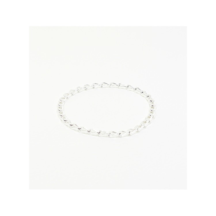 Cockring plaqué Argent chaîne gourmette de 55 mm de diamètre