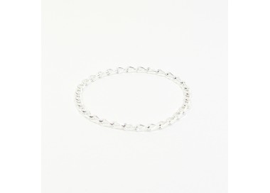 Cockring plaqué Argent chaîne gourmette de 55 mm de diamètre
