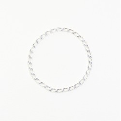 Cockring grande taille plaqué argent chaîne gourmette 60 mm de diamètre